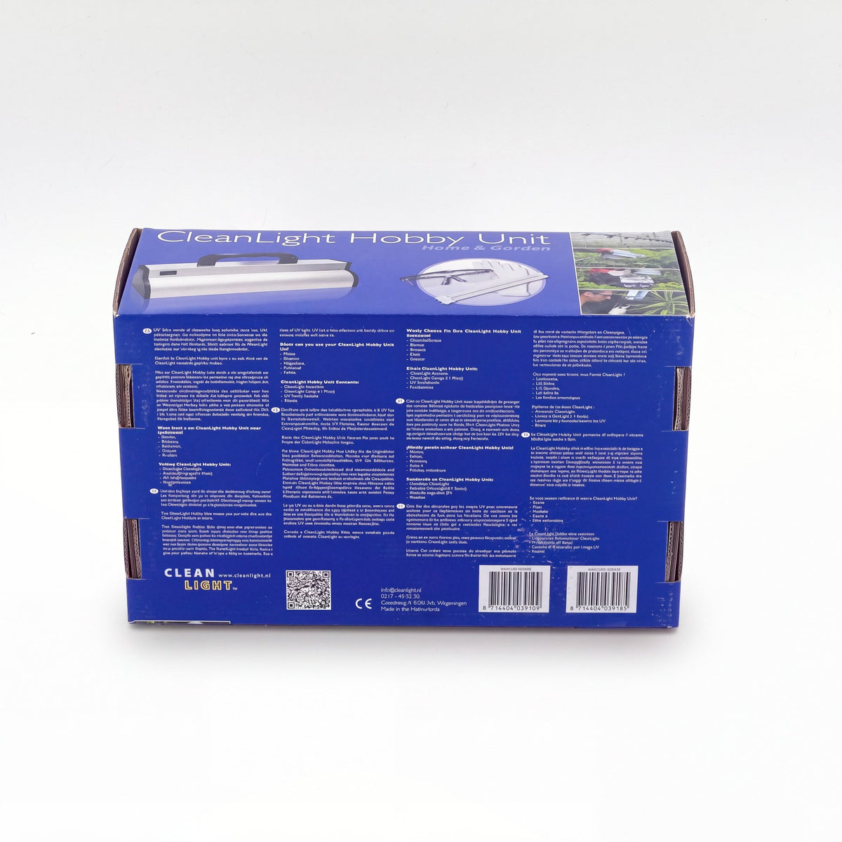 CleanLight Hobby box, back side